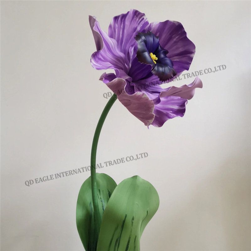 Gradient purple EVA giant flower independent standing flower used for activity stage display photography props