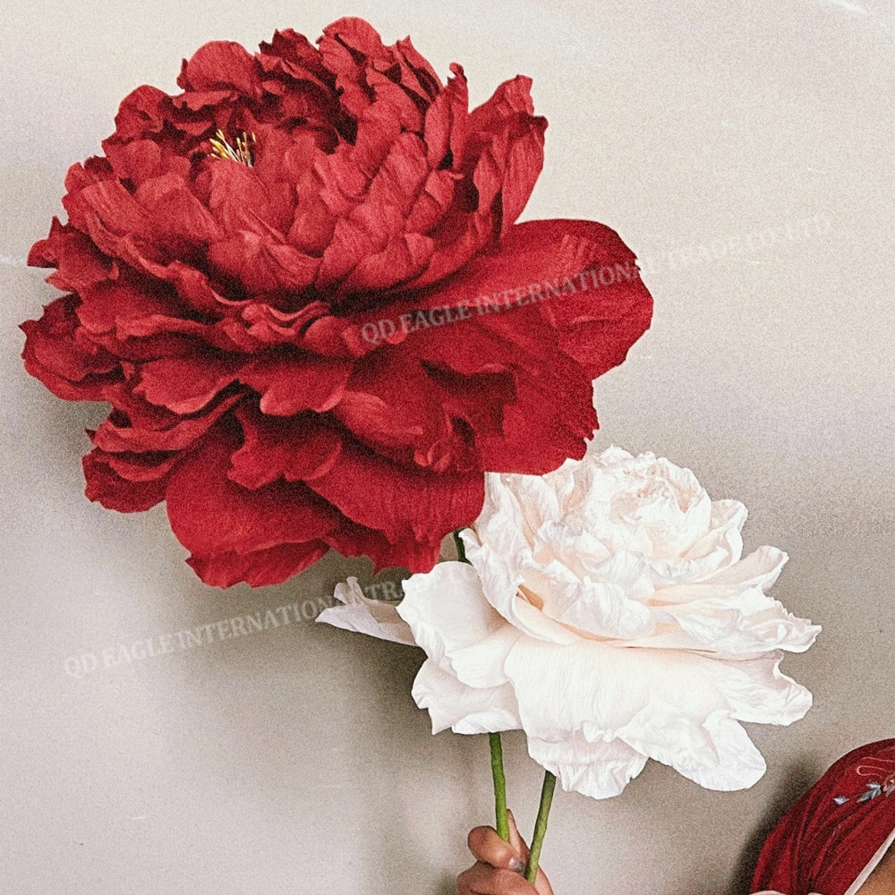 New style artificial giant paper red and white ...