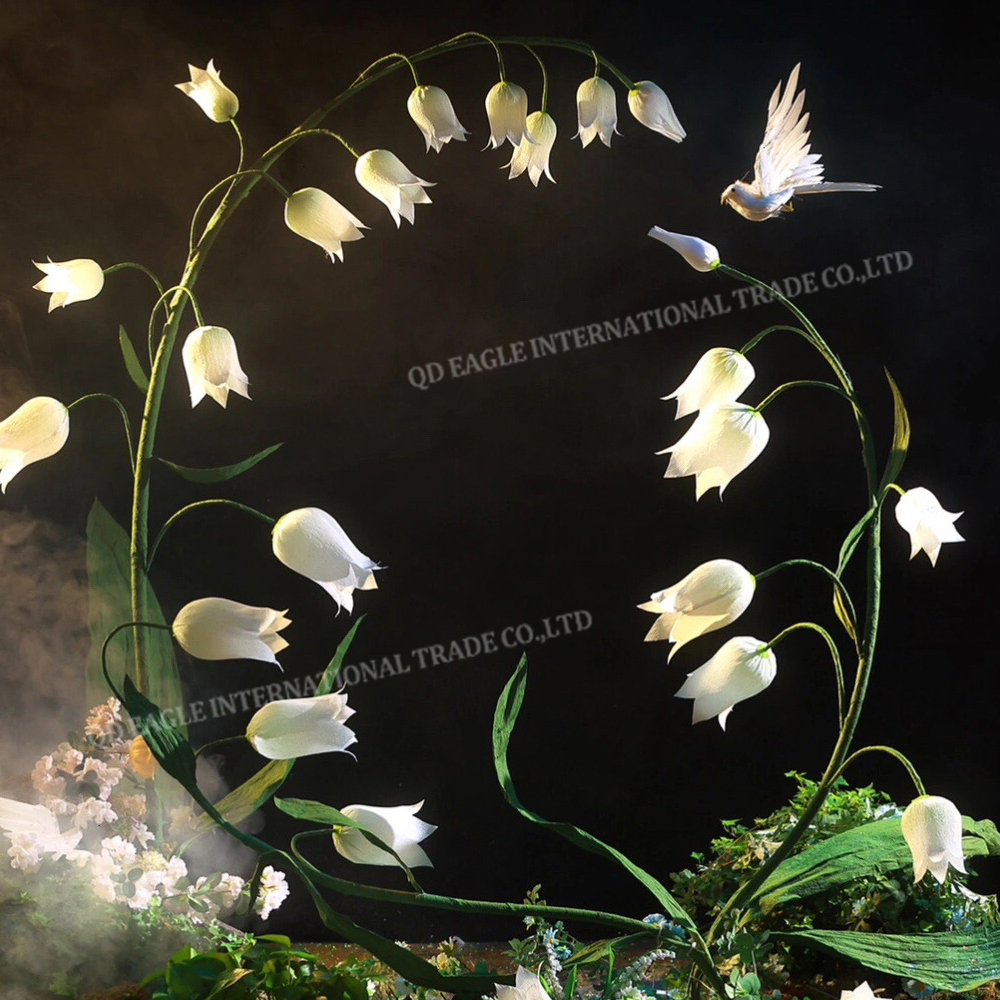 Giant paper flowers large lily of the valley wi...