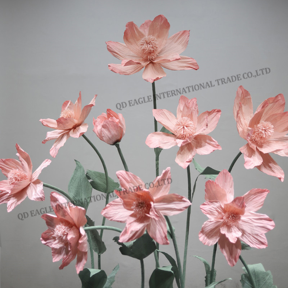 Handmade Large size decorative paper flower giant artificial Epiphyllum for window display home wedding decoration