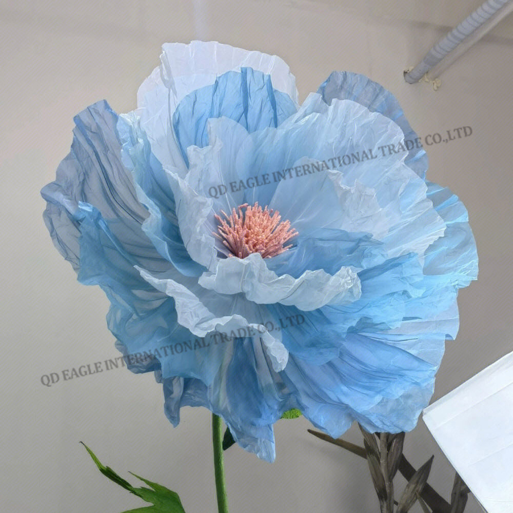 Handmade gradient silk peony flower