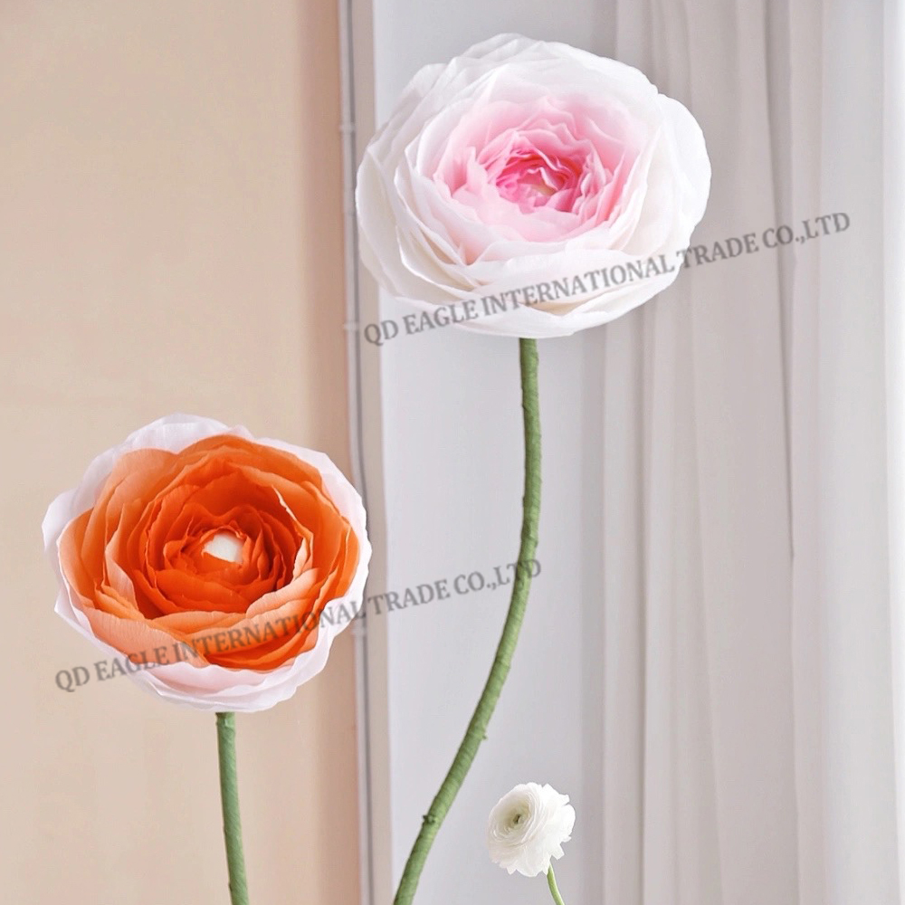 Handmade silk artificial giant peony for window...