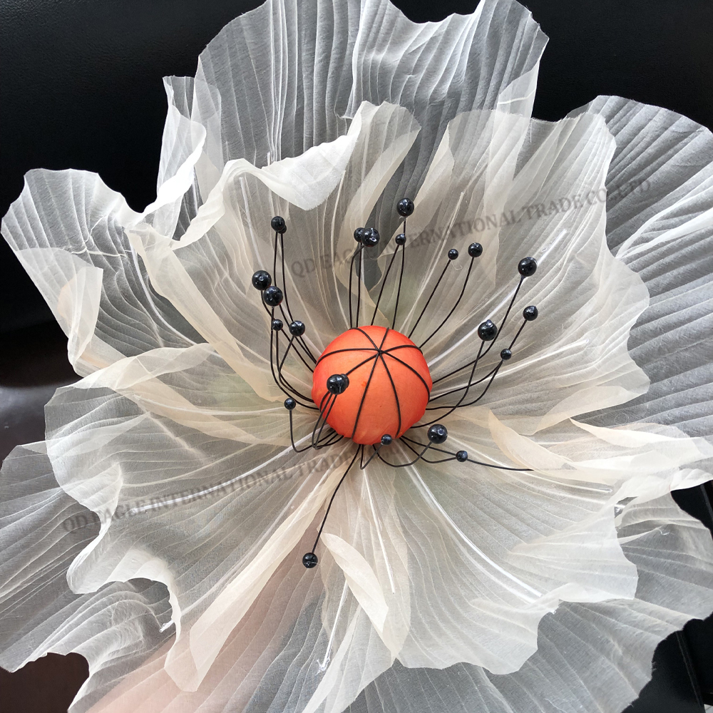 Artificial giant silk poppy flower