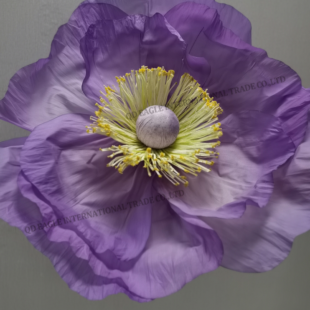 Luxury purple poppy hand made giant flowers art...