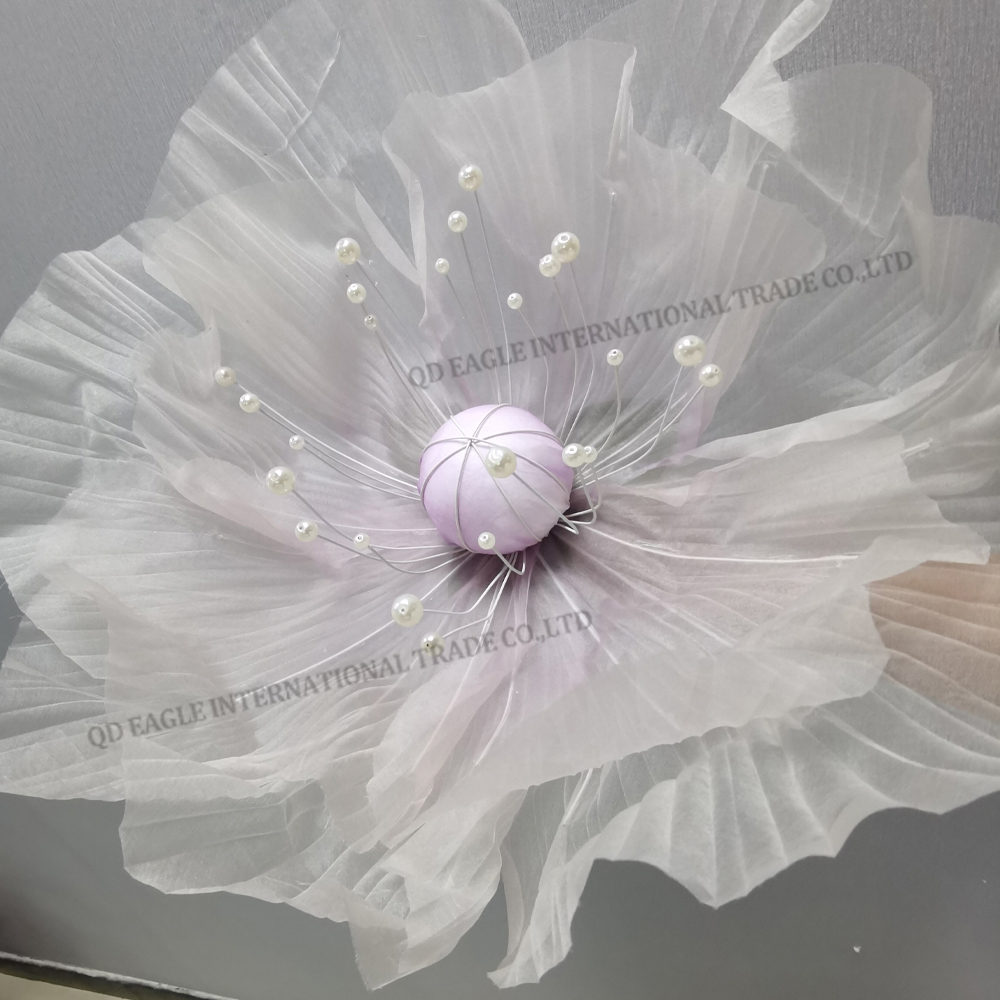 Artificial giant silk poppy flower