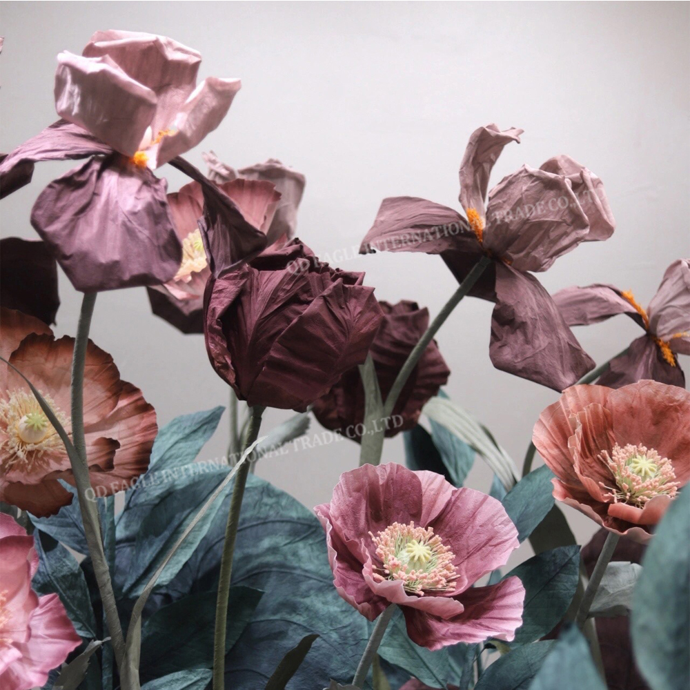 High quality giant crepe paper poppy flowers ar...