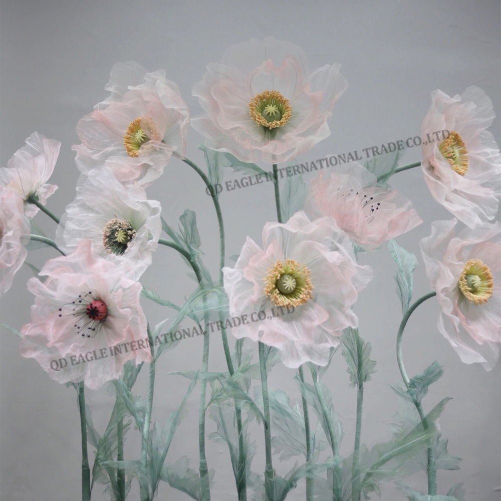 Artificial Standing Giant Flower Silk 50cm Popp...