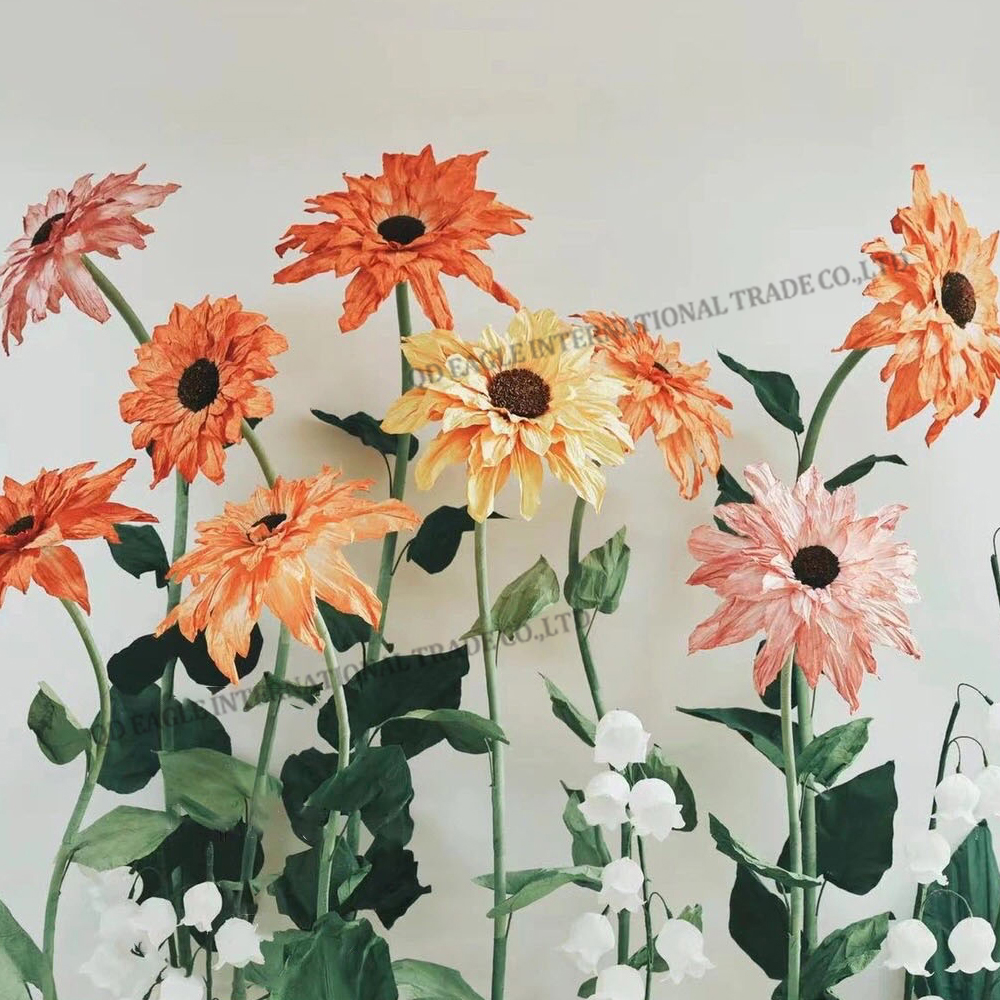 handmade paper sunflowers giant flowers set