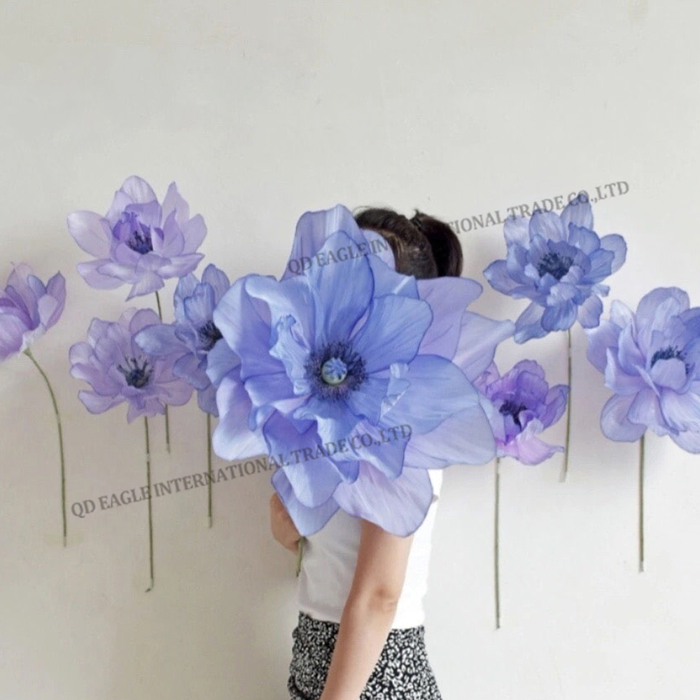 Wholesale purple blue paper poppy hot selling a...