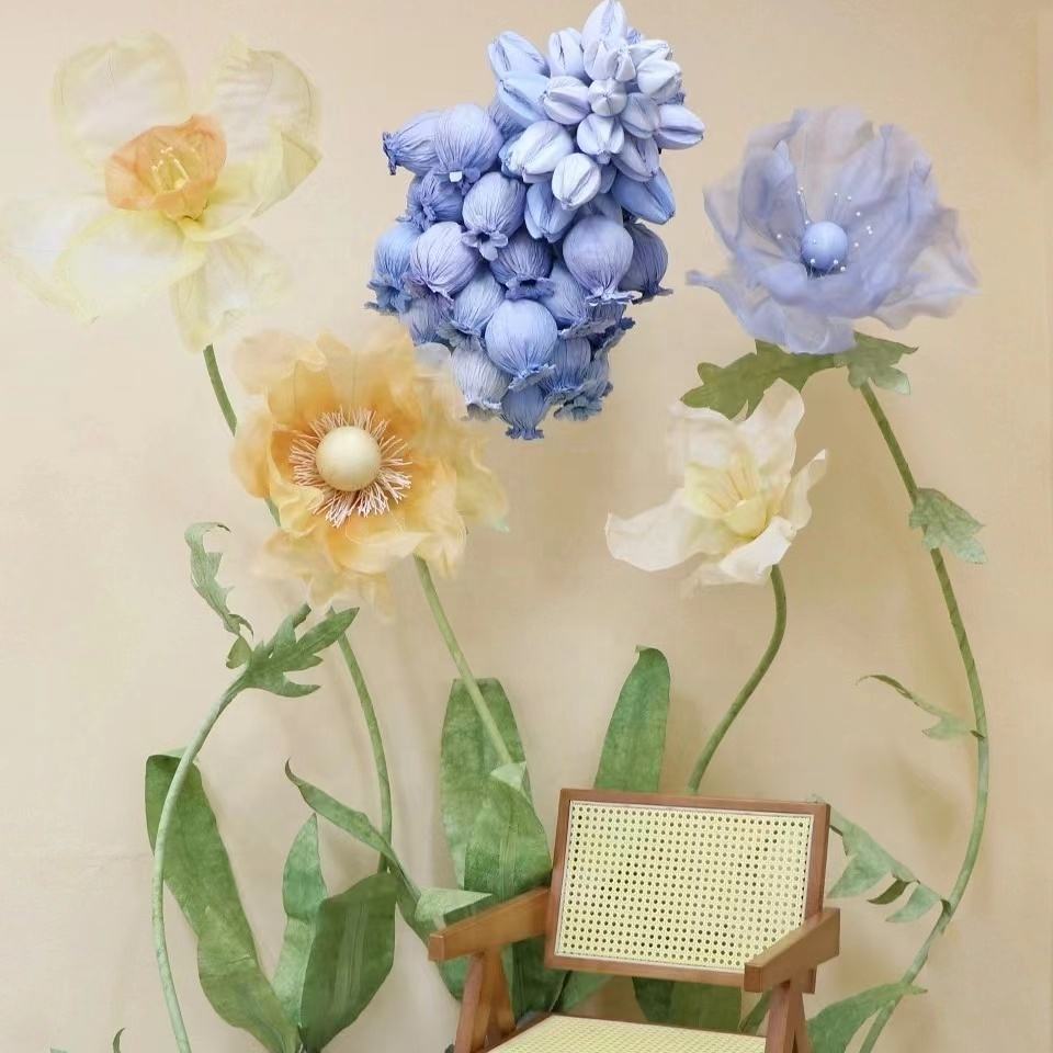 wedding decor photo props artificial giant poppy flower